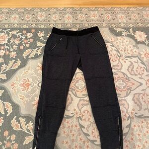 Athleta Women’s Dark Gray Joggers with Zipper Details